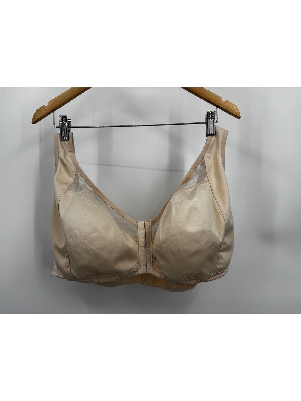 Understance Womens Front Closure Bra Beige Mesh Unlined U00840034 Size 48DDD